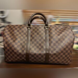 Louis Vuitton Damier Ebene Keepall Bandoulière‎ 55
